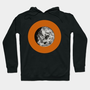 Halloween Moon, Signs and Symbol, Portents, Omens, and Fortunes - Pumpkin Orange and Black Variation Hoodie